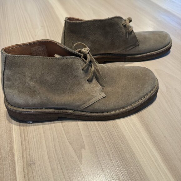 Astroflex Greenflex Grey Taupe Leather Suede Desert Ankle Boots Men's Size 44 - Picture 5 of 8